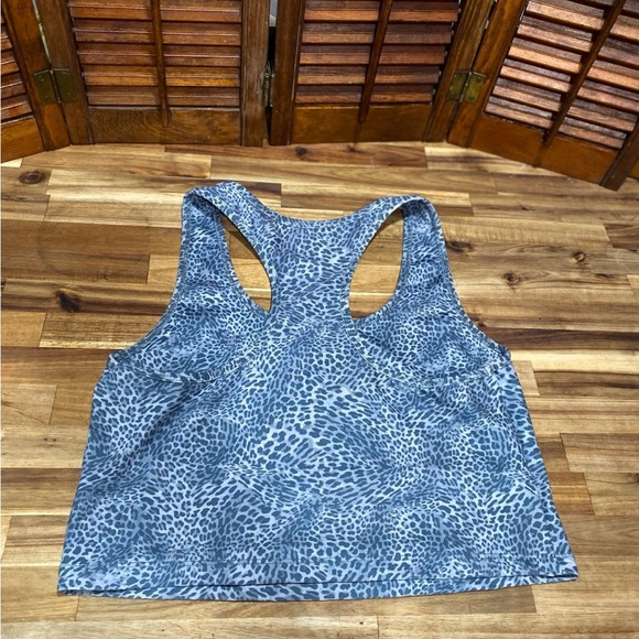 Blue Leopard Workout Tank Top size L - Picture 4 of 5